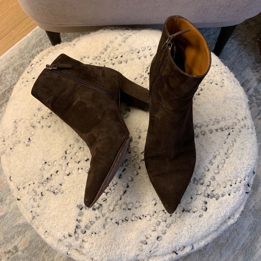 Aquaitalia brown suede booties